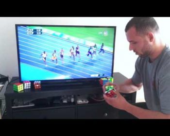 Maailman nopein mies Usain Bolt vastaan Rubikin kuutio -mestari Anthony Brooks – kumpi voittaa!