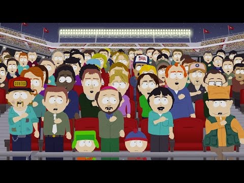 South Park vinoilee pelaajalle, joka jäi istumaan kansallislaulun ajaksi