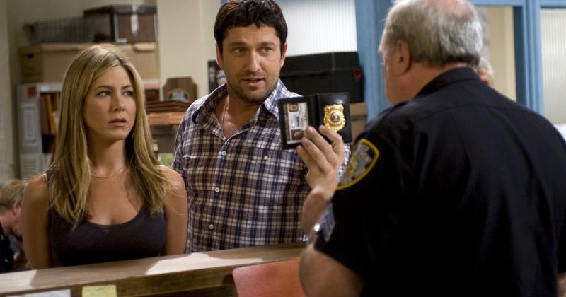 Jennifer Aniston and Gerard Butler star in Columbia Pictures' action comedy THE BOUNTY HUNTER.