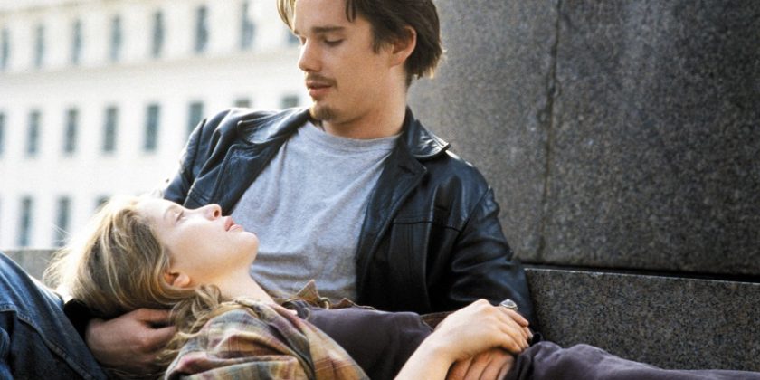 (Before Sunrise, USA 1995) Ainutlaatuinen, 20 vuotta kattava Rakkautta-trilogia käynnistyy kertomuksella kahden nuoren kohtaamisesta junassa ja illanvietosta Wienissä. O: Richard Linklater. N: Ethan Hawke, Julie Delpy. HD. Kuvassa Céline (Julie Delpy)
ja Jesse (Ethan Hawke).
Kuva: Warner Bros. Television Distribution Inc. / Yle Kuvapalvelu