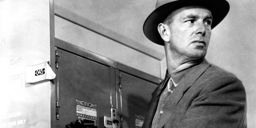 (The Killing, USA 1956) Stanley Kubrickin ensimmäinen merkkiteos oli dokumentaarinen rikosjännäri sekalaisen konnajoukon pikkutarkasta suunnitelmasta ryöstää laukkaradan rahat. N: Sterling Hayden, Coleen Gray. HD. Kuvassa  Johnny Clay
(Sterling Hayden).
Yle Kuvapalvelu